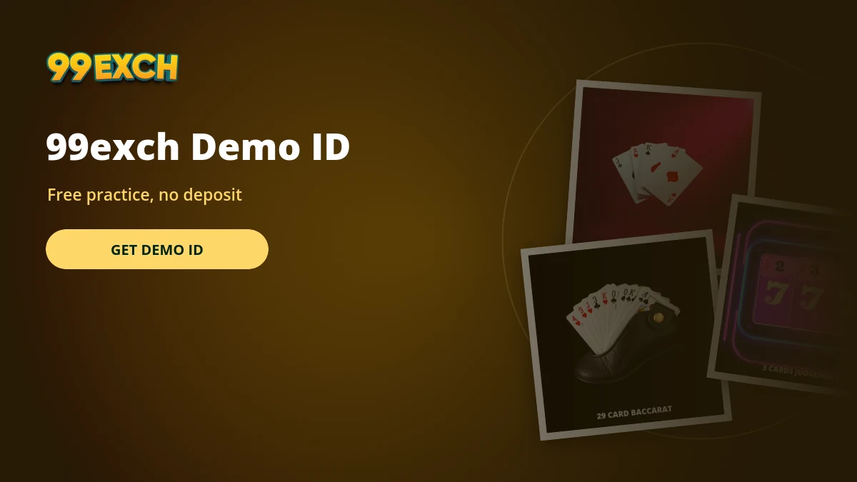 99exch demo id banner with sic bo and casino game tiles