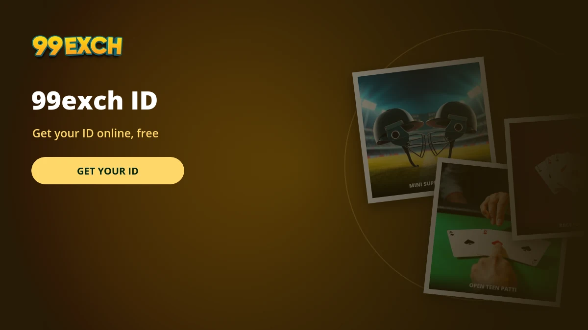 99exch ID desk banner showing the WhatsApp route to a free account